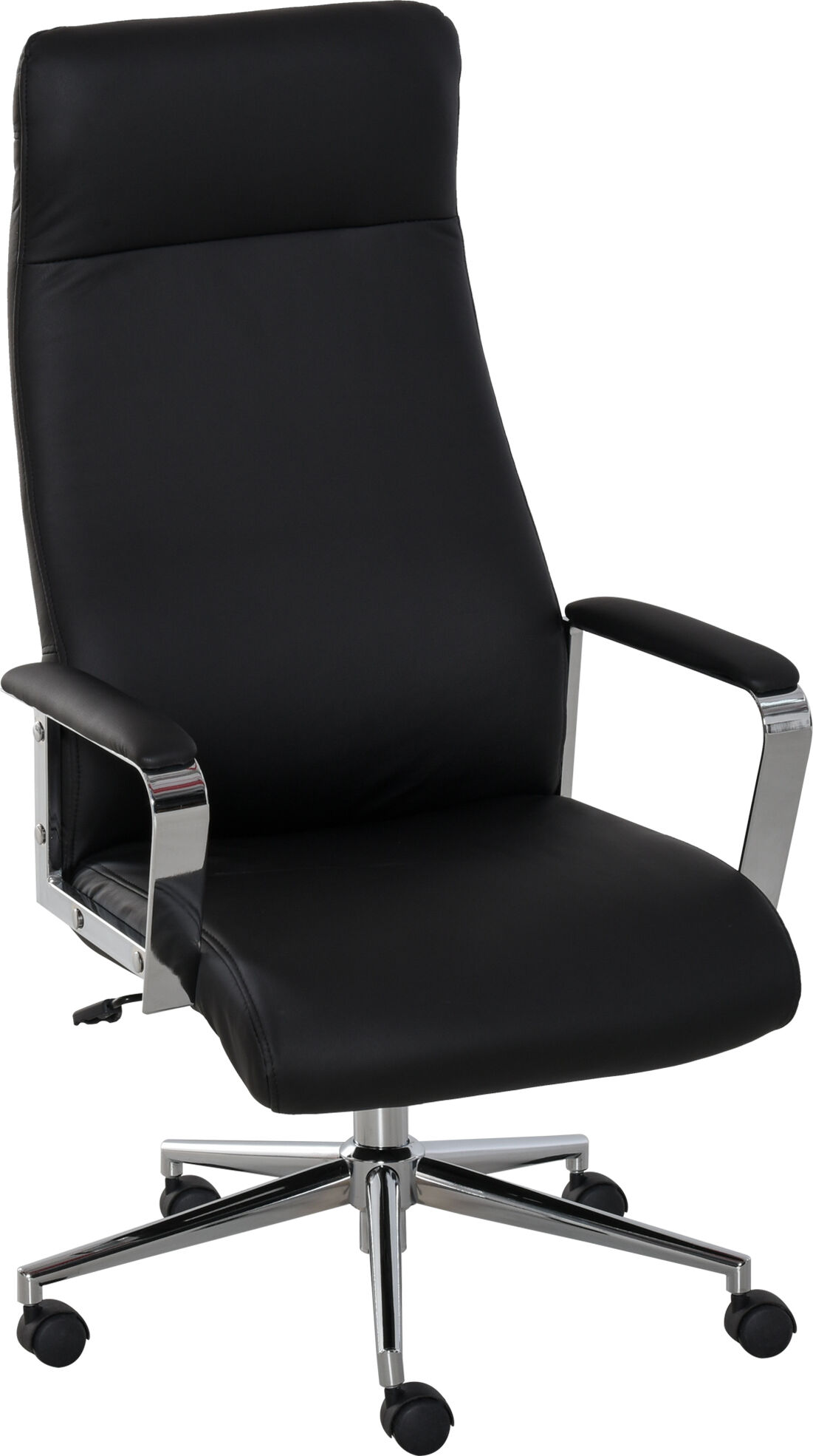 Vinsetto High Back Executive Office Chair, Rocker Swivel Computer Desk Chair with Wheels  Steel Base  Black