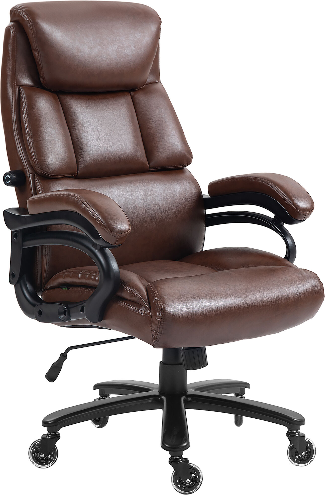 Vinsetto Big and Tall Office Chair, 400 lbs, Executive Computer Chair with PU Leather, Adjustable Height, Brown