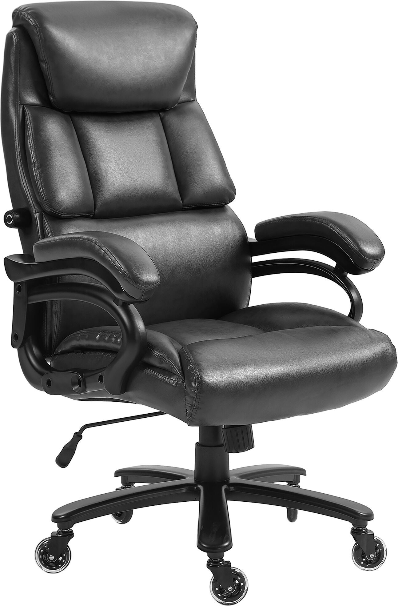 Vinsetto Big and Tall Office Chair, 400 lbs, Executive Computer Chair with PU Leather, Adjustable Height, Black