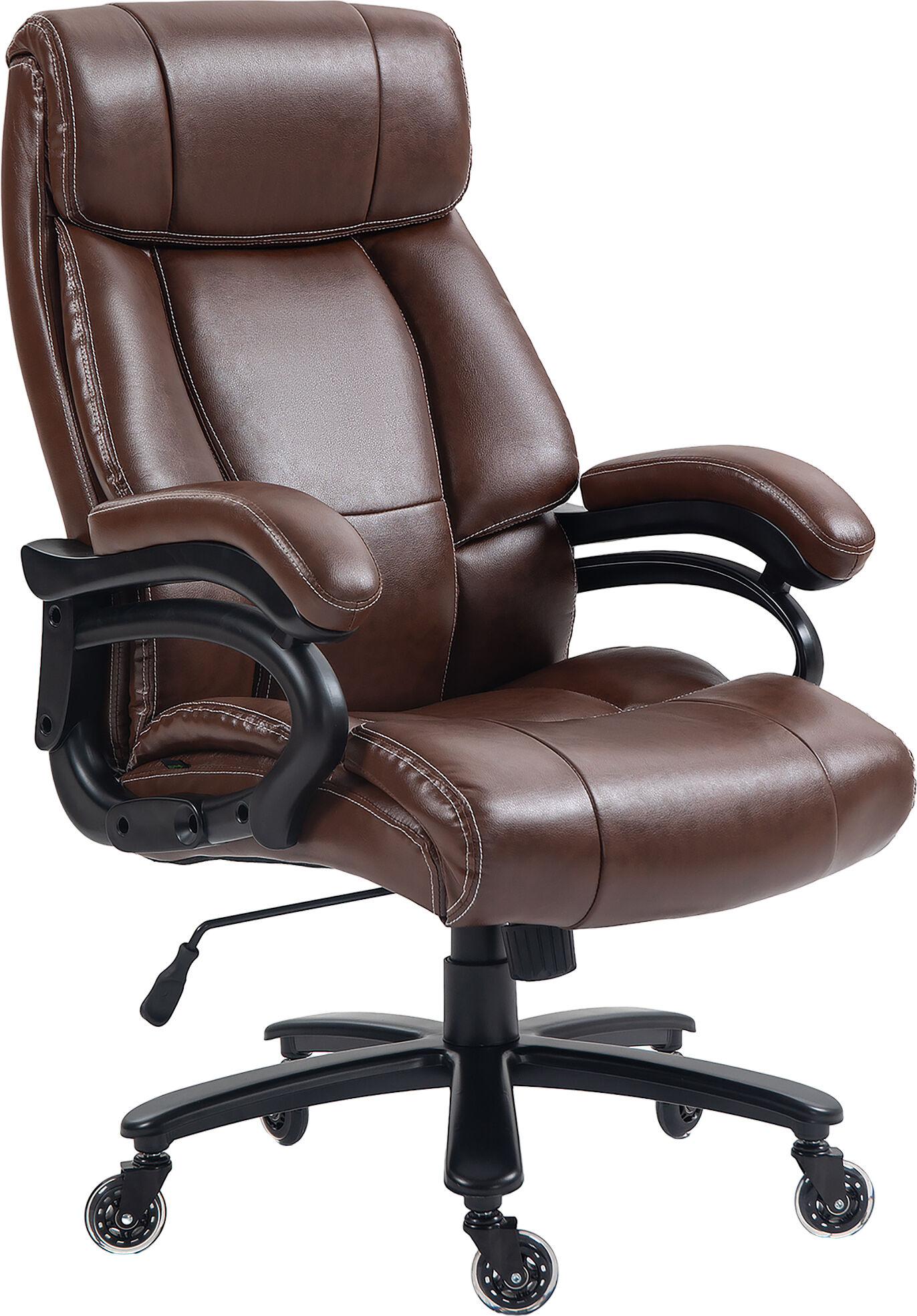 Vinsetto Big and Tall Office Chair, 400 lbs, Executive Comfy Computer Chair with PU Leather, Swivel Wheels, Brown