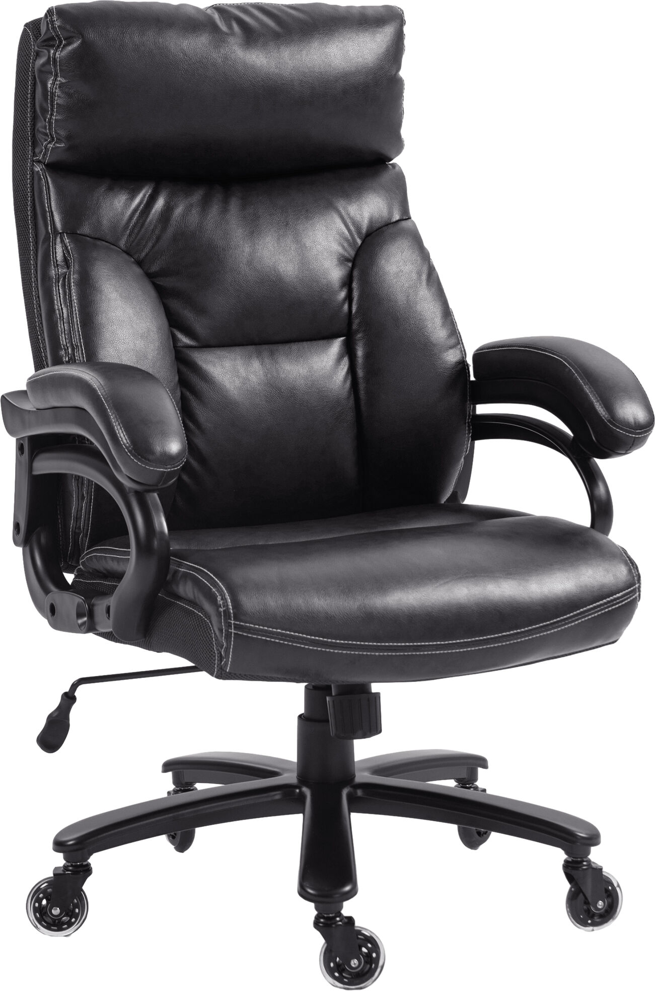 Vinsetto Big and Tall Office Chair, 400 lbs, Executive Computer Desk Chair with PU Leather, Swivel Wheels, Black