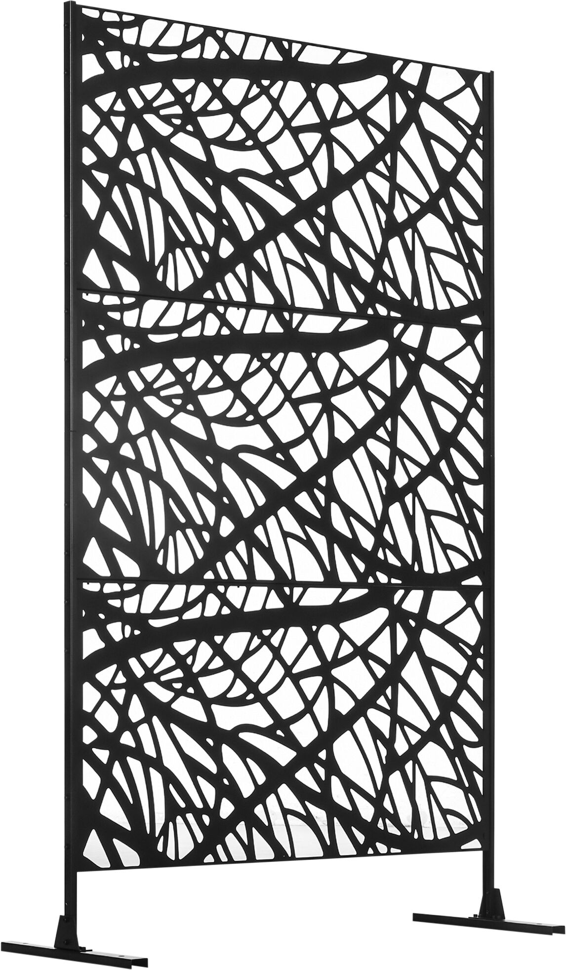 Outsunny Metal Outdoor Privacy Screen 6.5FT Messy Branch Room Divider with Stand   Aosom.com