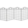 Outsunny Garden Decorative Privacy Fence 4 Panels 44in x 12ft Steel, landscape edging