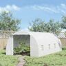 Outsunny High Tunnel Greenhouse Kit 20x10x7 ft Freestanding Large Hot House with PE Walls White   Aosom.com