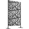 Outsunny Metal Outdoor Privacy Screen 6.5FT Messy Branch Room Divider with Stand   Aosom.com