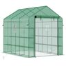 Outsunny 8' x 6' x 7' Portable Walk-in Greenhouse, 18 Shelf Hot House, Roll Up Zipper Door, UV protective for Growing Flowers, Vegetables