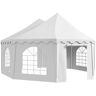 Outsunny 22.3' x 16.4' Large Party Tent Canopy Shelter with Carrying Bags and 2 Doors for Parties, Wedding, Events, BBQ Grill