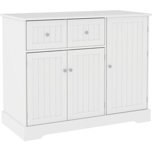 PawHut Cat Litter Box Enclosure with Drawers, Storage, Anti-tip Kit, 39" x 18" x 31.5", White PawHut Cat Litter Box Enclosure with Drawers, Storage, Anti-tip Kit, 39" x 18" x 31.5", White