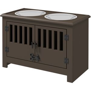 PawHut Dog Food Storage Cabinet with Bowls & Dog Feeding Station, Espresso PawHut Dog Food Storage Cabinet with Bowls & Dog Feeding Station, Espresso