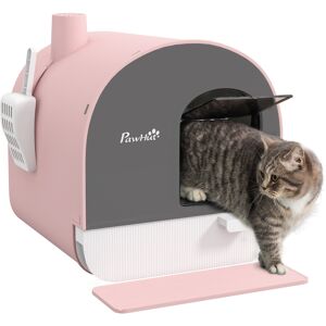 PawHut Covered Cat Litter Box with Lid, Scoop, and Filter, Compact Design, Pink Aosom.com PawHut Covered Cat Litter Box with Lid, Scoop, and Filter, Compact Design, Pink Aosom.com