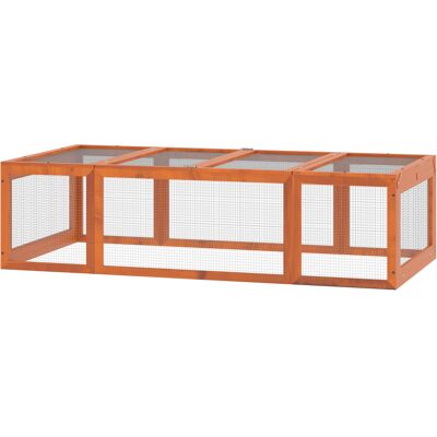 PawHut Outdoor Wooden Rabbit Hutch Large Bunny Hutch, Small Animal Habitat with Run, Lockable Doors, Natural Finish Aosom.com PawHut Outdoor Wooden Rabbit Hutch Large Bunny Hutch, Small Animal Habitat with Run, Lockable Doors, Natural Finish Aosom.com
