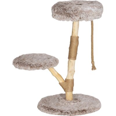 PawHut 35 Inch Modern Cat Tree for Indoor Adult Cats, with Wooden Scratching Posts, Cat Bed, Rope Cat Toy, Brown Aosom.com PawHut 35 Inch Modern Cat Tree for Indoor Adult Cats, with Wooden Scratching Posts, Cat Bed, Rope Cat Toy, Brown Aosom.com