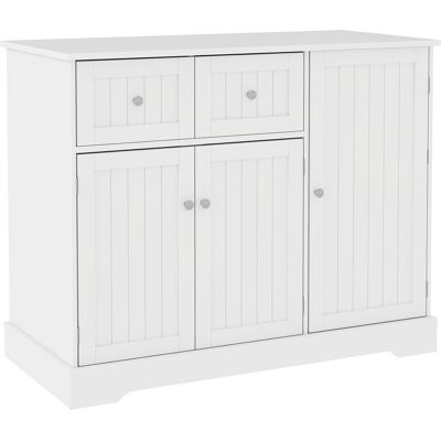 PawHut Cat Litter Box Enclosure with Drawers, Storage, Anti-tip Kit, 39" x 18" x 31.5", White PawHut Cat Litter Box Enclosure with Drawers, Storage, Anti-tip Kit, 39" x 18" x 31.5", White