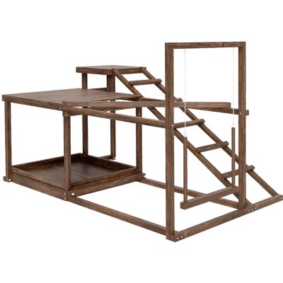 PawHut Chicken Perch with Swing, Ladders & Roosting Bar, 4–6 Hens PawHut Chicken Perch with Swing, Ladders & Roosting Bar, 4–6 Hens