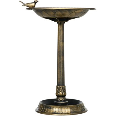 Outsunny Antique Bird Bath with Feeder, Bronze Decorative Garden Planter, 28" Bird Bath Bowl, Decorative Garden Bird Bath, Bronze Aosom.com Outsunny Antique Bird Bath with Feeder, Bronze Decorative Garden Planter, 28" Bird Bath Bowl, Decorative Garden Bird Bath, Bronze Aosom.com