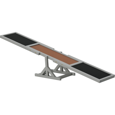PawHut Wooden Dog Agility Seesaw for Dog Training Exercise, 71" L x 12" W x 12" H, Gray Aosom.com PawHut Wooden Dog Agility Seesaw for Dog Training Exercise, 71" L x 12" W x 12" H, Gray Aosom.com
