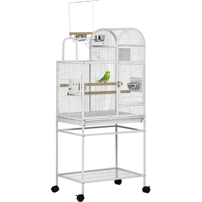 PawHut 64 Inch Bird Cage for Medium Small Parrots Cockatiel Cages Budgies Lovebirds Parrotlets with Rolling Stand Aosom.com PawHut 64 Inch Bird Cage for Medium Small Parrots Cockatiel Cages Budgies Lovebirds Parrotlets with Rolling Stand Aosom.com