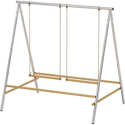 PawHut Chicken Perch for Coop, Chicken Roosting Bars with 2 Swings, Coop Accessories for Farm, Backyard, Silver PawHut Chicken Perch for Coop, Chicken Roosting Bars with 2 Swings, Coop Accessories for Farm, Backyard, Silver