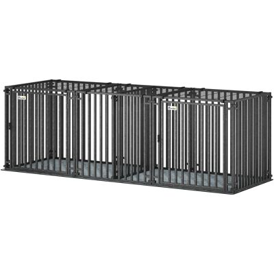 PawHut 83"L Heavy Duty Dog Crate, Extra Large Dog Kennel with Divider and Mat for Large Breeds, Modular Puppy Playpen PawHut 83"L Heavy Duty Dog Crate, Extra Large Dog Kennel with Divider and Mat for Large Breeds, Modular Puppy Playpen