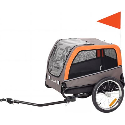 PawHut Dog Bike Trailer, Pet Cart Bicycle Carrier with 2 Entrances, Quick Release Wheels, Reflectors, Flag, Safety Leash PawHut Dog Bike Trailer, Pet Cart Bicycle Carrier with 2 Entrances, Quick Release Wheels, Reflectors, Flag, Safety Leash
