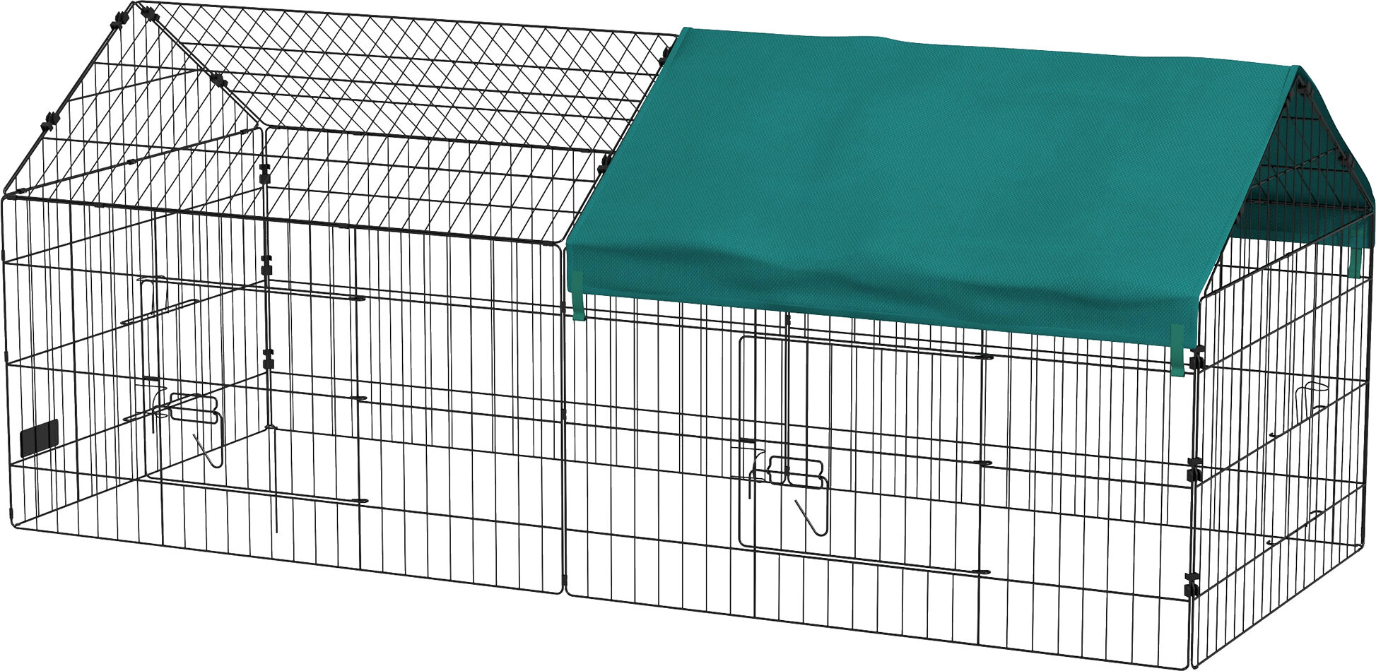 PawHut 73" Small Animal Playpen with Roof for Rabbits, Chicken, Chinchillas