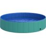 PawHut Dog Bathing Tub 12" x 56" Collapsible PVC Pet Foldable Swimming Pool Green / Blue