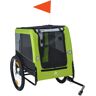 Aosom Medium Dog Bike Trailer with Suspension Quick Release Wheels Pockets Safety Leash in Green   Aosom.com