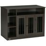 PawHut Luxury Dog Crate Furniture with Storage Brown Lockable Door Pet Cage for Medium Large Dogs 47 x 23.5 x 35   Aosom.com