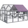 PawHut Outdoor Cat Enclosure with Condos, Canopy, Suspension Bridges, Platforms, Multiple Doors, for 3-6 Cats, Gray