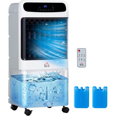 HOMCOM 32" Portable Air Cooler, 3-In-1 Evaporative Cooling, Ice Fan, Water Conditioner, Humidifier, Remote, LED Aosom.com HOMCOM 32" Portable Air Cooler, 3-In-1 Evaporative Cooling, Ice Fan, Water Conditioner, Humidifier, Remote, LED Aosom.com