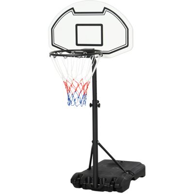 Aosom Height Adjustable Basketball Hoop, Portable Basketball Stand, 30" Backboard, Indoor Outdoor Goals Set for Kids Youth Adults Aosom Height Adjustable Basketball Hoop, Portable Basketball Stand, 30" Backboard, Indoor Outdoor Goals Set for Kids Youth Adults