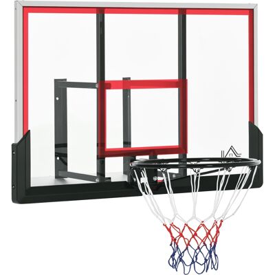 Soozier Wall Mounted Basketball Hoop, 43"x30" Shatter Proof Backboard, All Weather Net, Outdoor Use Aosom.com Soozier Wall Mounted Basketball Hoop, 43"x30" Shatter Proof Backboard, All Weather Net, Outdoor Use Aosom.com