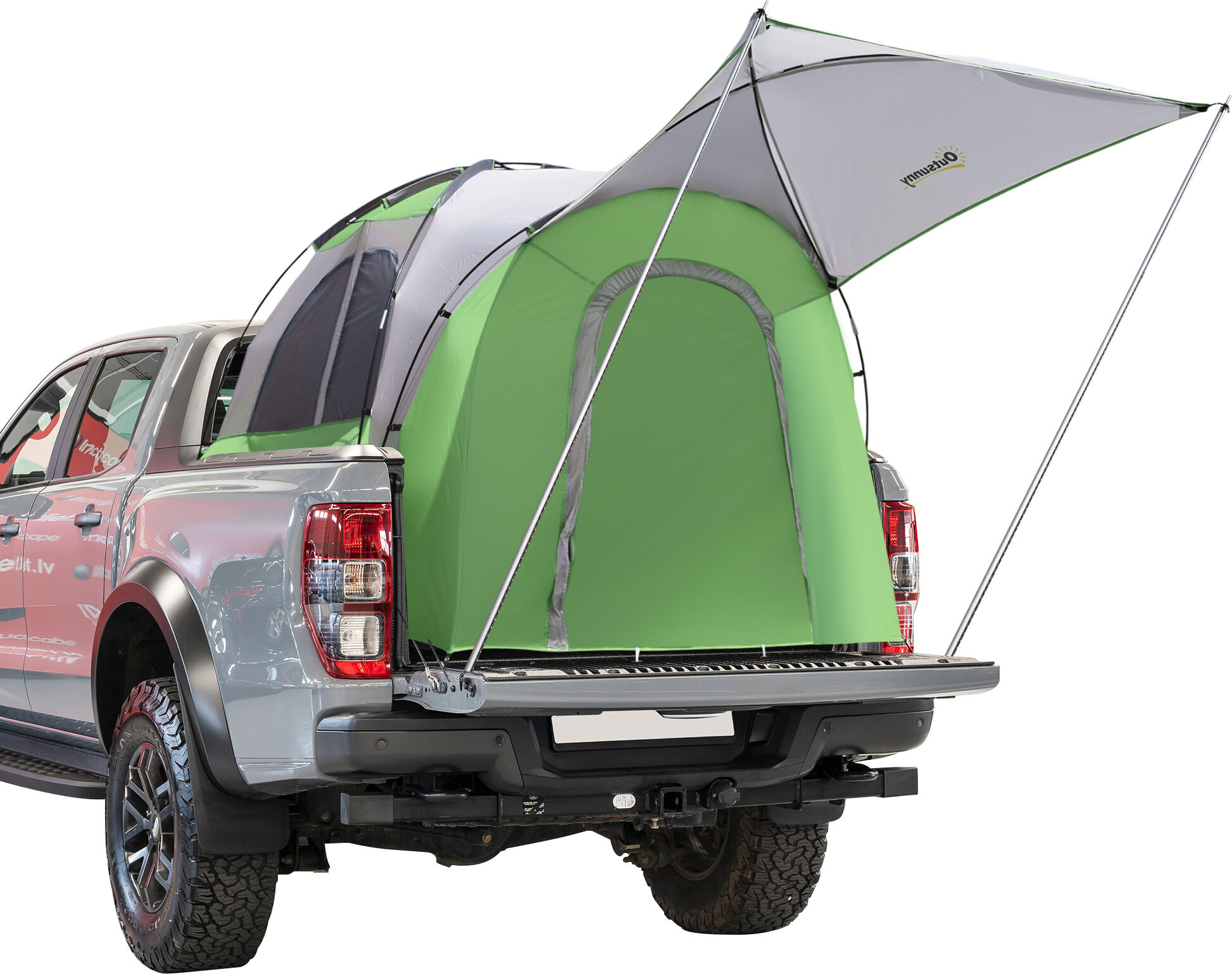 Outsunny  2-3 Persons Truck Bed Tent for 5'-5.5' Bed with Awning, Portable Pickup Truck Tent