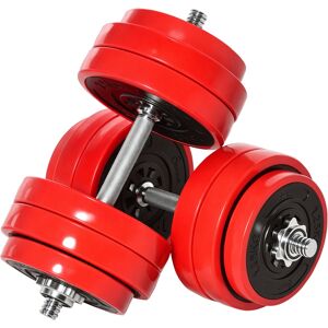 Soozier 66lbs Dumbbell & Barbell Adjustable Set Two-In-One Strength Muscle Exercise Fitness Plate Bar Clamp Rod for Home Gym Aosom.com Soozier 66lbs Dumbbell & Barbell Adjustable Set Two-In-One Strength Muscle Exercise Fitness Plate Bar Clamp Rod for Home Gym Aosom.com