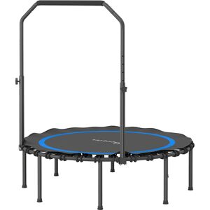 Soozier 45" Rebounder Trampoline for Adults, Foldable Mini Trampoline with Adjustable Handle Bar for Indoor Outdoor, Blue Soozier 45" Rebounder Trampoline for Adults, Foldable Mini Trampoline with Adjustable Handle Bar for Indoor Outdoor, Blue