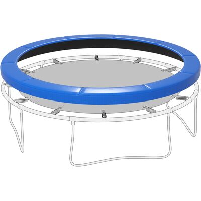 Soozier 12FT Trampoline Pad, Trampoline Replacement Safety Pad, Tear-Resistant, All-Weather Trampoline Accessories, No Holes for Poles, Blue Soozier 12FT Trampoline Pad, Trampoline Replacement Safety Pad, Tear-Resistant, All-Weather Trampoline Accessories, No Holes for Poles, Blue