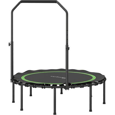 Soozier 45" Rebounder Trampoline for Adults, Foldable Mini Trampoline with Adjustable Handle Bar for Indoor Outdoor, Green Soozier 45" Rebounder Trampoline for Adults, Foldable Mini Trampoline with Adjustable Handle Bar for Indoor Outdoor, Green