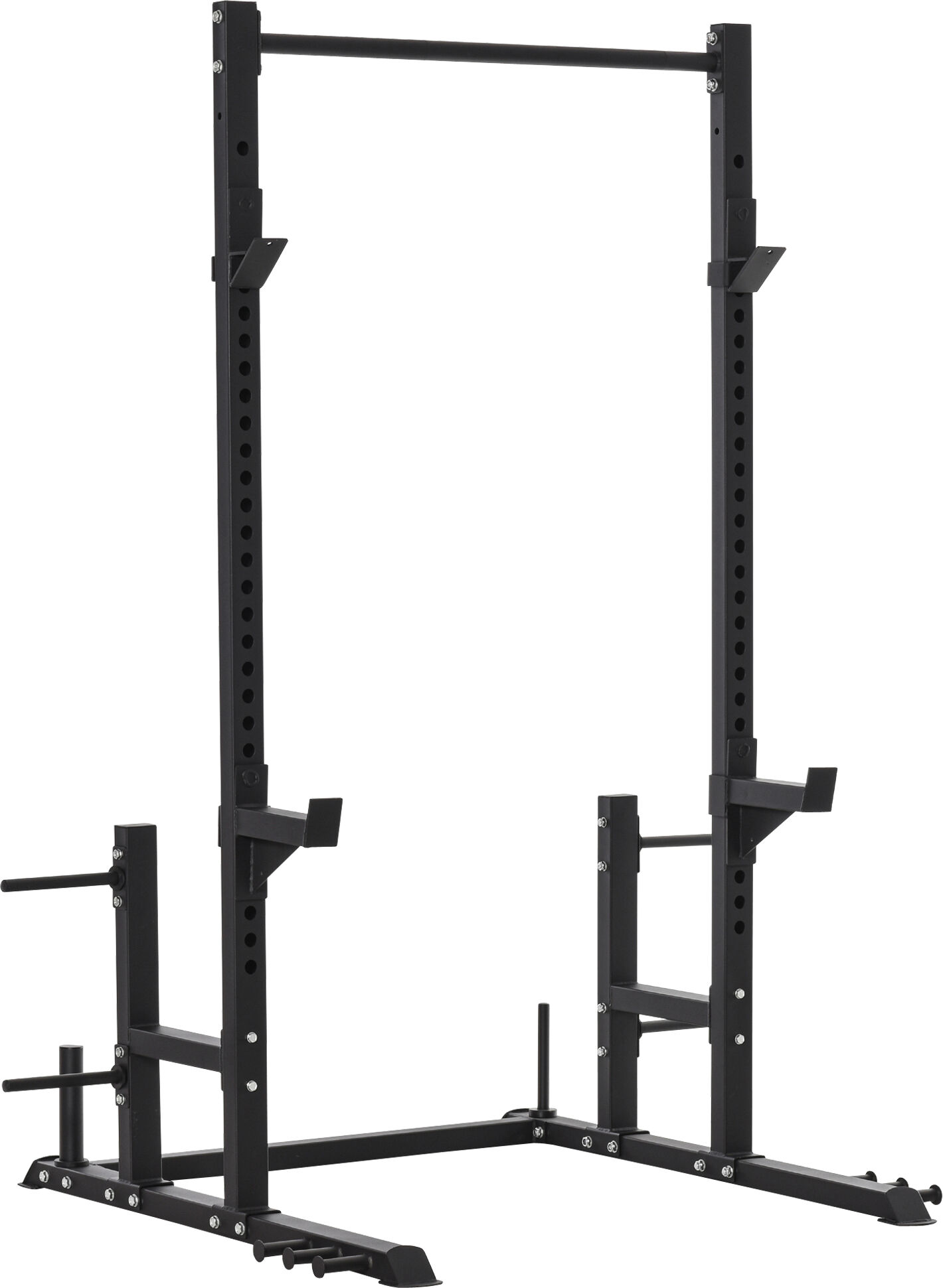 Soozier Multi-Function Pull Up Tower, Adjustable Squat Rack with Pull Up Bar, Power Cage for Home Gym Strength Training