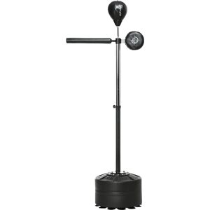 Soozier Free Standing Speed Bag - Boxing Stand, Reflex Bar, Punching Pad, Suction Cup Base, Adult & Teen Fitness Equipment, Black   Ready at Aosom.com