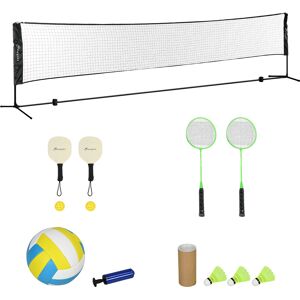 Soozier Adjustable Outdoor Game Set with Net for Badminton, Volleyball, Pickleball, Beach & Driveway Fun Aosom.com Soozier Adjustable Outdoor Game Set with Net for Badminton, Volleyball, Pickleball, Beach & Driveway Fun Aosom.com