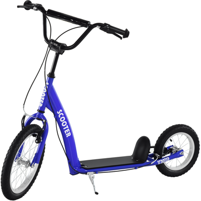 Aosom Kids Ride On Kick Scooter, Blue, Adjustable Handlebar, Dual Brakes, Inflatable Wheels, for Ages 5+ Aosom.com Aosom Kids Ride On Kick Scooter, Blue, Adjustable Handlebar, Dual Brakes, Inflatable Wheels, for Ages 5+ Aosom.com