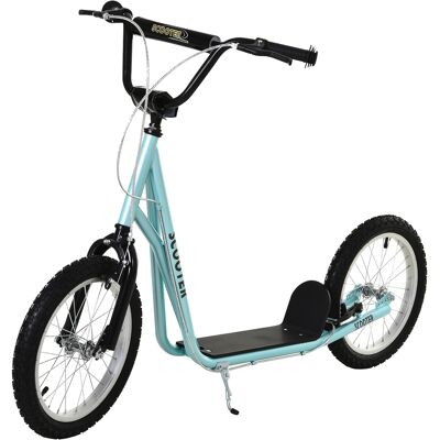 Aosom Youth Scooter with Adjustable Handlebar, Kick Scooter with Dual Brakes Inflatable Wheels, Blue, for Kids 5+ Aosom.com Aosom Youth Scooter with Adjustable Handlebar, Kick Scooter with Dual Brakes Inflatable Wheels, Blue, for Kids 5+ Aosom.com