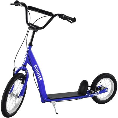 Aosom Kids Ride On Kick Scooter, Blue, Adjustable Handlebar, Dual Brakes, Inflatable Wheels, for Ages 5+ Aosom.com Aosom Kids Ride On Kick Scooter, Blue, Adjustable Handlebar, Dual Brakes, Inflatable Wheels, for Ages 5+ Aosom.com