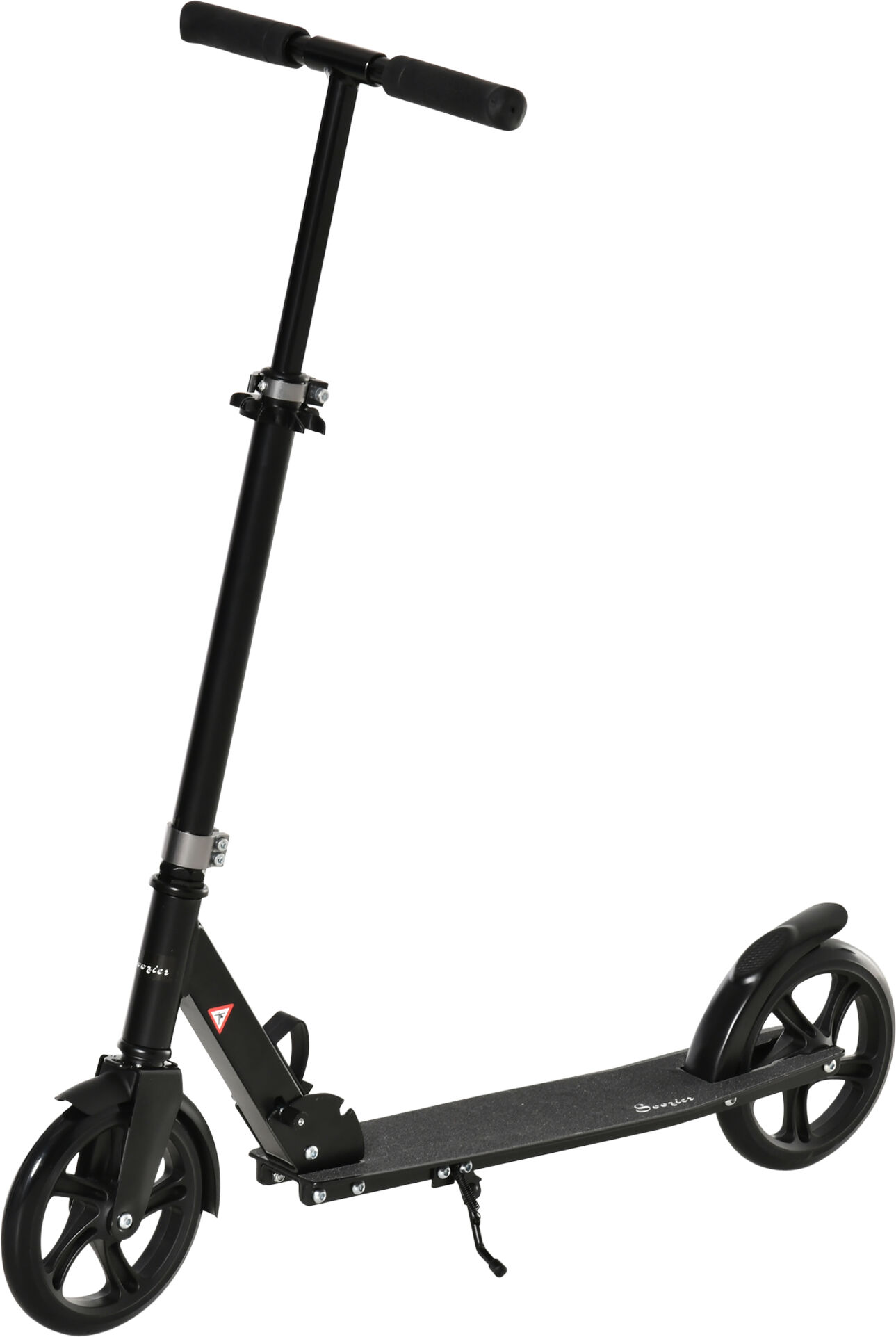 Soozier Adjustable Folding Kick Scooter for Teens & Adults, Big Wheels for Smooth Rides, Easy Transport   Aosom.com