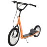 Aosom Adjustable Kick Scooter for Kids & Youth with Dual Brakes, Inflatable Wheels, Orange   Aosom.com