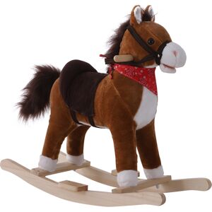 Qaba Kids Plush Rocking Horse, Realistic Sounds, Red Scarf, Perfect Gift, Memorable Fun, Brown, for 3 Years Aosom.com Qaba Kids Plush Rocking Horse, Realistic Sounds, Red Scarf, Perfect Gift, Memorable Fun, Brown, for 3 Years Aosom.com