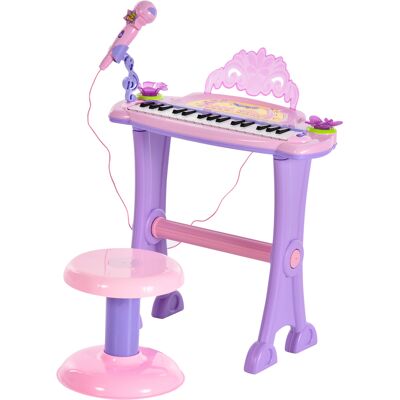 Qaba Princess Electronic Piano Musical Toy Kids Electronic Keyboard Detachable Microphone MP3 Organ Pink Qaba Princess Electronic Piano Musical Toy Kids Electronic Keyboard Detachable Microphone MP3 Organ Pink