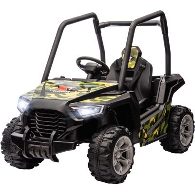 Qaba 12V Kids Electric Car with Parent Remote Control, Spring Suspension, Soft Start, Music, LED Light, Safety Belt, Green Qaba 12V Kids Electric Car with Parent Remote Control, Spring Suspension, Soft Start, Music, LED Light, Safety Belt, Green