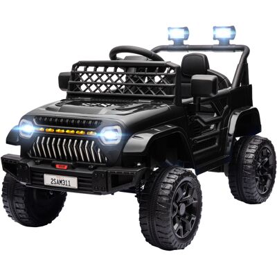 Qaba 12V Battery Powered Ride On Truck, Kids Electric Car UTV with Spring Suspension, Remote, Horn, USB Music, Black Qaba 12V Battery Powered Ride On Truck, Kids Electric Car UTV with Spring Suspension, Remote, Horn, USB Music, Black