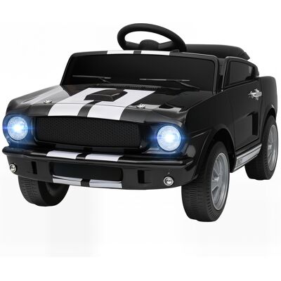 Qaba Licensed Ford Shelby GT 350 Kids Ride On Car with Remote Control, Adjustable Speed, MP3, Smooth Start, LED Lights, Black Qaba Licensed Ford Shelby GT 350 Kids Ride On Car with Remote Control, Adjustable Speed, MP3, Smooth Start, LED Lights, Black